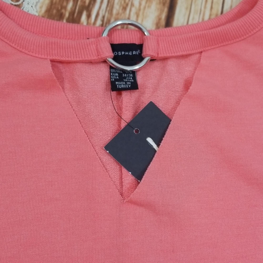 Coral Long Sleeve Sweatshirt Top - Picture 2 of 6